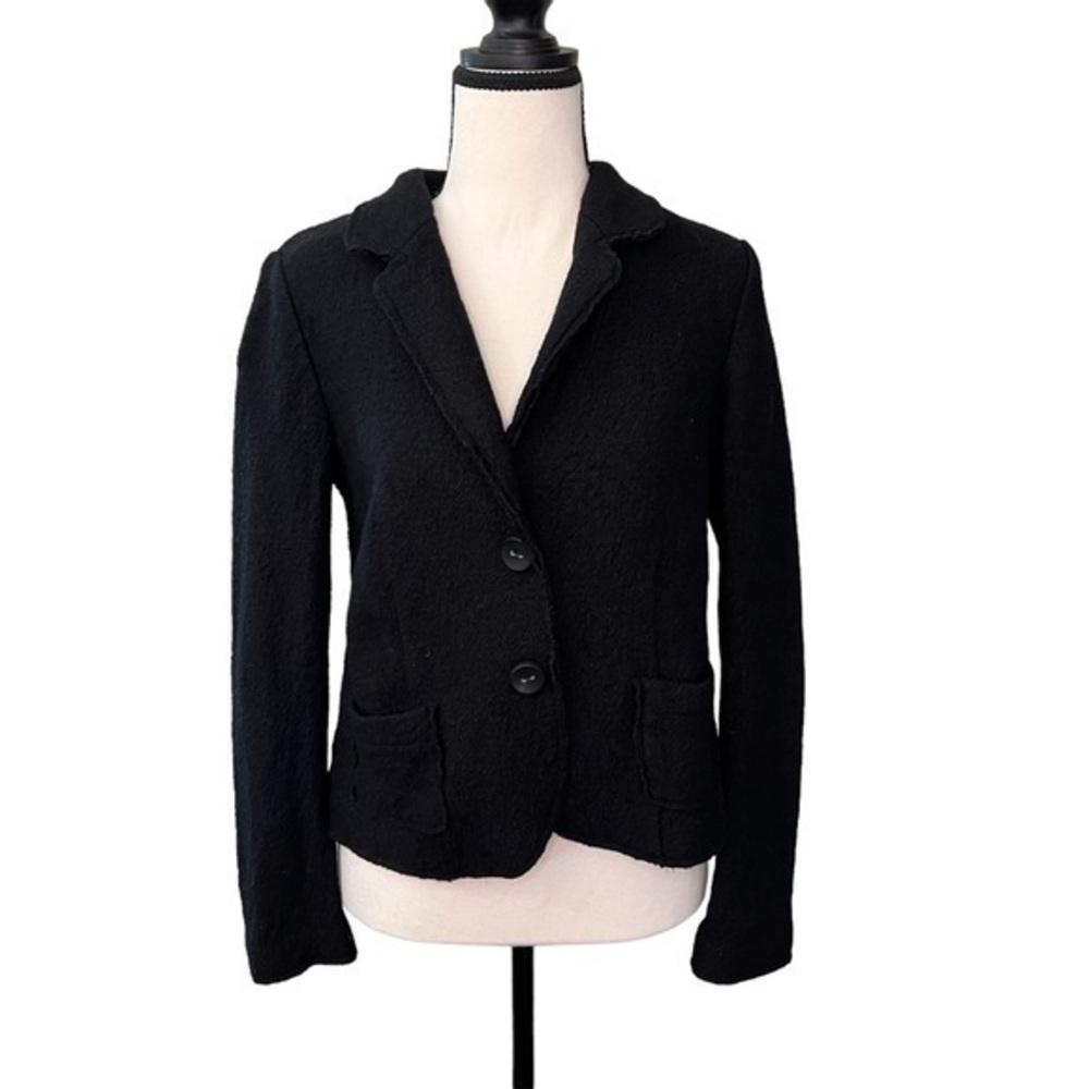J. Jill Wool Blend Black Classic Blazer